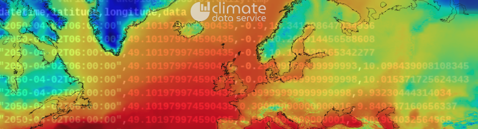 Temperature map with numbers overlayed